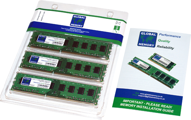 12GB (3 x 4GB) DDR3 1066MHz PC3-8500 240-PIN DIMM MEMORY RAM KIT FOR FUJITSU DESKTOPS